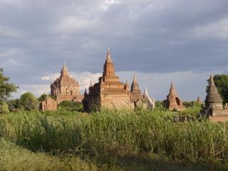 we found these temples by following an unmarked dirt path. i don't even know if they have names. bagan.
