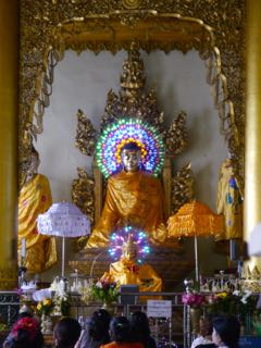 a classic burmese buddha. shwedagon pagoda, yangon.