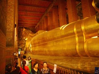 very large, very relaxed buddha. wat pho, bangkok.